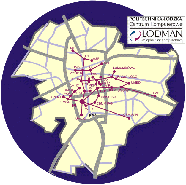 LODMAN mapka połączeń